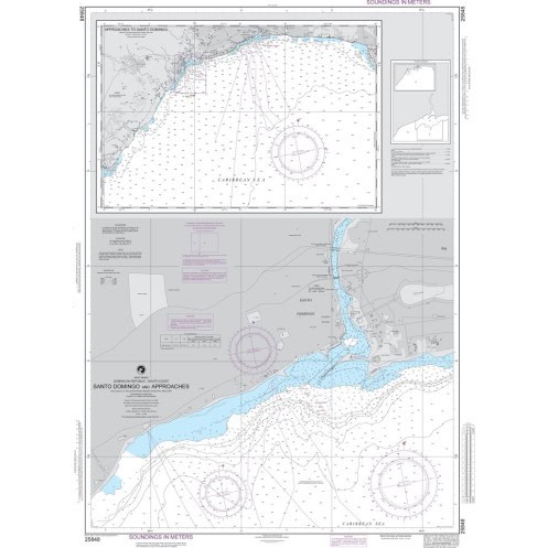 NGA - 25848 - Dominican Republic-South Coast - Plans: A. Puerto de Haina - B. Santo Domingo