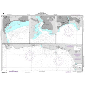 NGA - 25849 - Approachees to Andres, San Pedro de Macoris and La Romana - Plans: A. Port of Andres - B. San Pedro de Macoris - C