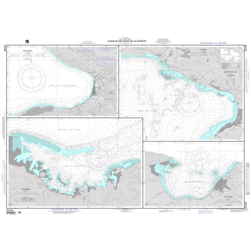 NGA - 26188 - Plans in the Golfe de la Gonave - A. Saint-Marc - B. Lafiteau - C. Miragoane - D. Petit Goave NGA - 26188 - Plans in the Golfe de la Gonave - A. Saint-Marc - B. Lafiteau - C. Miragoane - D. Petit Goave