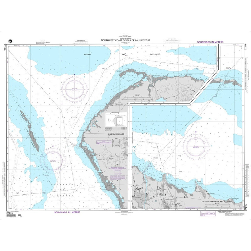 NGA - 27146 - Northwest Coast of Isla de la  Juventud - Continuation: Puerto Nueva Gerona andapproachees