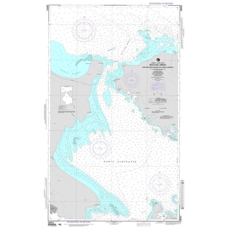 NGA - 28053 - Northwestern Passage into Bahia Almirante (Boca del Drago)