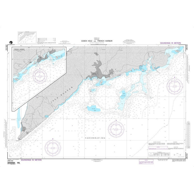 NGA - 28153 - Coxen Hole and French Harbor - Inset: French Harbor