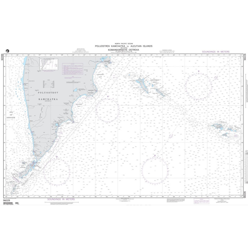 NGA - 96028 - Poluostrov Kamchatka to Aleutian Islands including Komandorskiye Ostrova