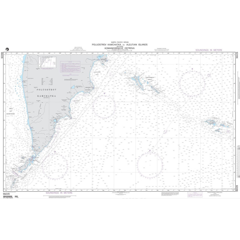 NGA - 96028 - Poluostrov Kamchatka to Aleutian Islands including Komandorskiye Ostrova