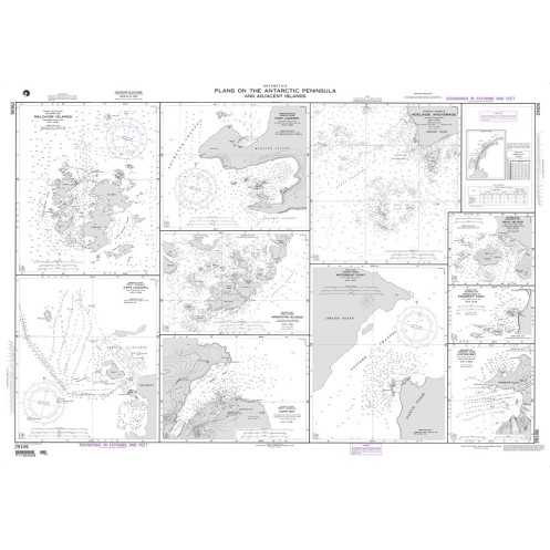 NGA - 29106 - Plans on Antarctic Peninsula & Adjacent Islands - A. Melchoir Islands - B. Cape Legoupil - C. Port Lockroy - D. Ar NGA - 29106 - Plans on Antarctic Peninsula & Adjacent Islands - A. Melchoir Islands - B. Cape Legoupil - C. Port Lockroy - D. Ar
