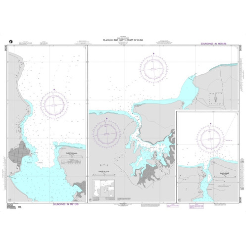 NGA - 26250 - Plans on the North Coast of Cuba - A. Puerto Gibara - B. Bahia Vita - C. Bahia Sama