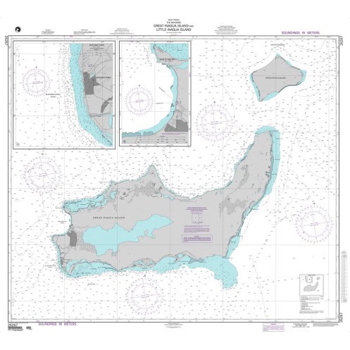 NGA - 26267 - Great Inagua Island and Little Inagua Island 1 - Plans: A. Matthew Town - B. Man of War Bay