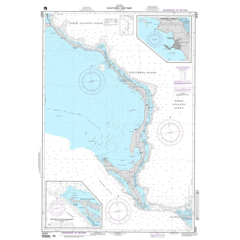 NGA - 26307 - Eleuthera-East Part - Plans: A. Governors Harbour - B. West Bay-Little San Salvador