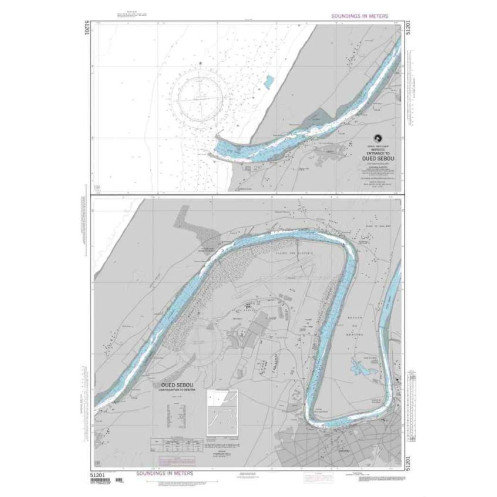 NGA - 51201 - Oued Sebou - Panels: A. Entrance to Oued Sebou - B. Oued Sebou, continuation to Kenitra