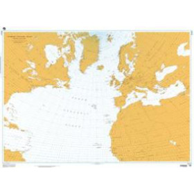 NGA - 5101 - Gnomonic Plotting Chart - North Atlantic