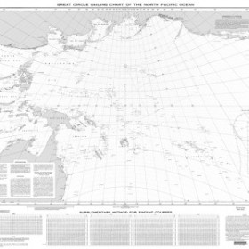 NGA - 56 - Great Circle Sailing Chart of the North Pacific Ocean