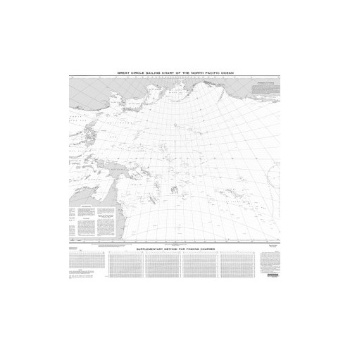 NGA - 56 - Great Circle Sailing Chart of the North Pacific Ocean