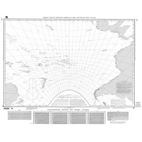 NGA - 63 - Great Circle Sailing Chart of the South Pacific Ocean NGA - 63 - Great Circle Sailing Chart of the South Pacific Ocean