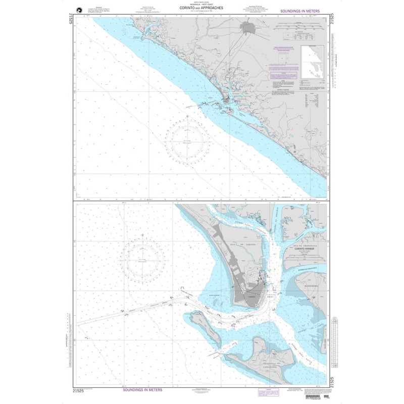 NGA - 21525 - Corinto andapproachees - Plan: Corinto Harbor
