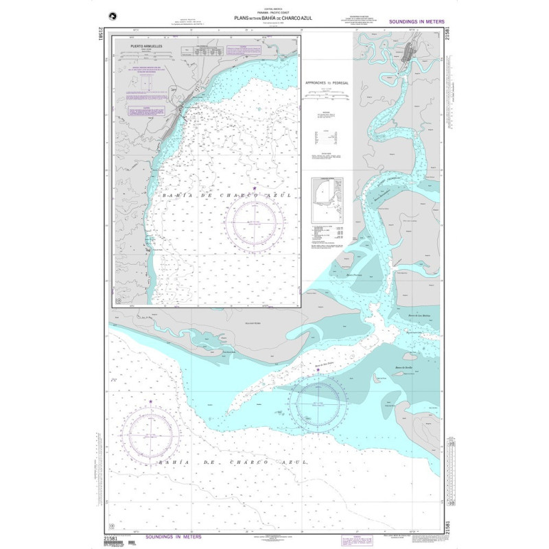 NGA - 21581 - Plans within Bahia de Charco Azul - A. Puerto Armuelles - B.approachees to Pedregal