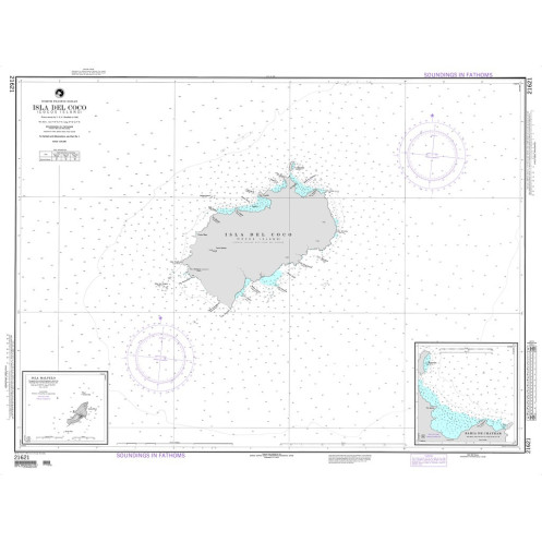 NGA - 21621 - Isla del Coco (Cocos Island) - Plans: A. Isla Malpelo - B. Bahia de Chatham