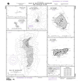 NGA - 21661 - Islas de Revillagigedo Guadalupe & Escollos Alijos - Plans: A. Escollos Alijos - B. Isla Roca Partida - C. Isla Sa