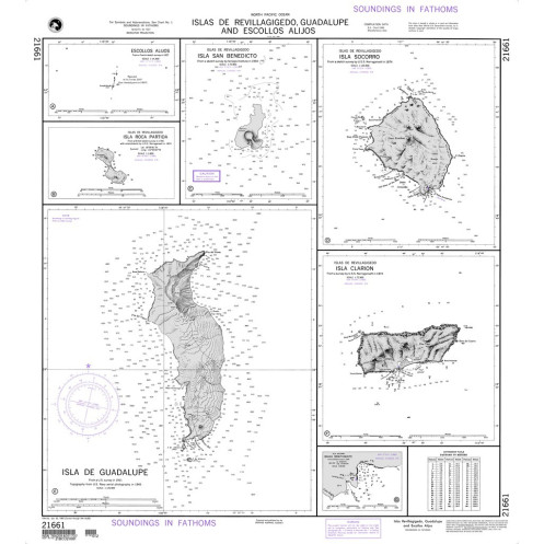 NGA - 21661 - Islas de Revillagigedo Guadalupe & Escollos Alijos - Plans: A. Escollos Alijos - B. Isla Roca Partida - C. Isla Sa NGA - 21661 - Islas de Revillagigedo Guadalupe & Escollos Alijos - Plans: A. Escollos Alijos - B. Isla Roca Partida - C. Isla Sa