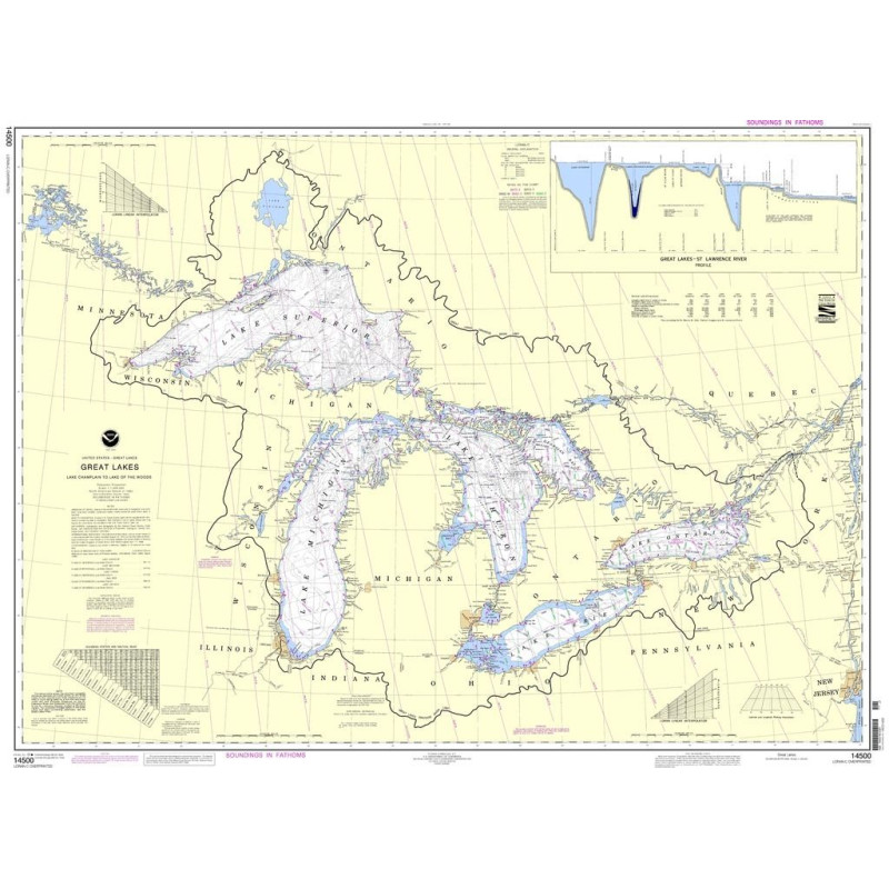 NOAA - 14500 - Great Lakes, Lake Champlain to Lake of the Woods