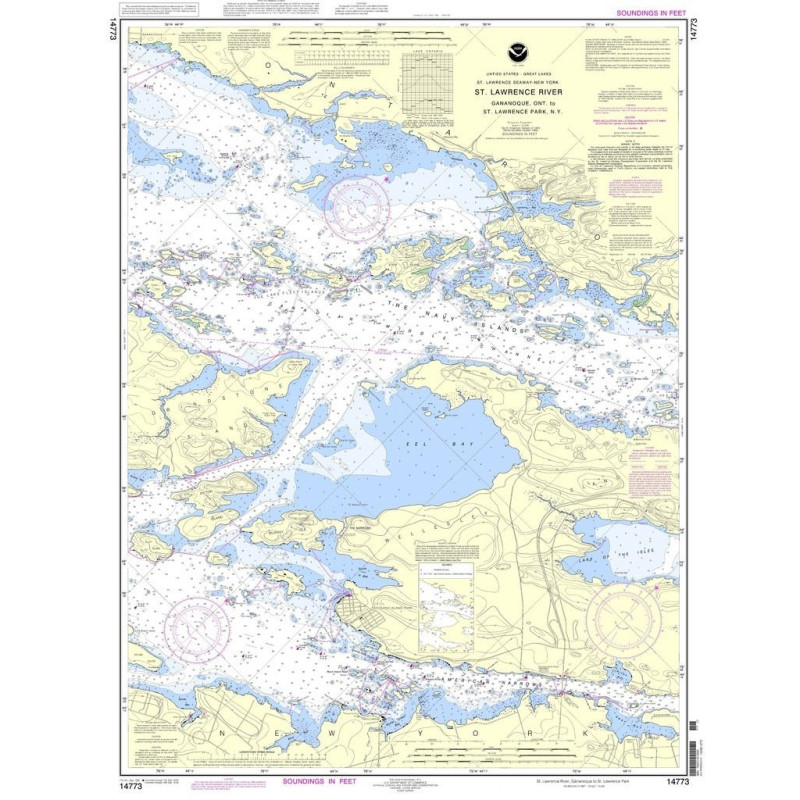 NOAA - 14773 - Gananoque, Ont., to St. Lawrence Park. N.Y.