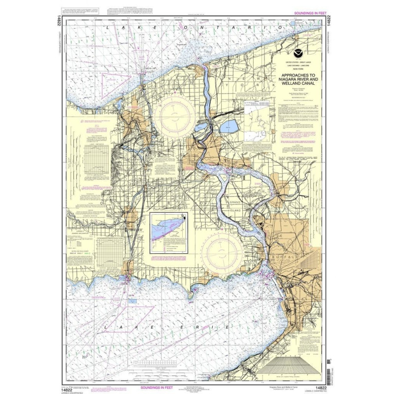 NOAA - 14822 - Approaches to Niagara River and Welland Canal