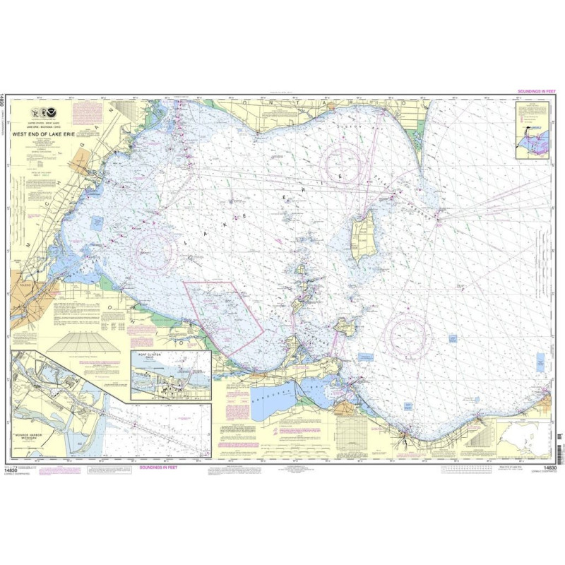 NOAA - 14830 - West End of Lake Erie - Port Clinton - Monroe Harbor