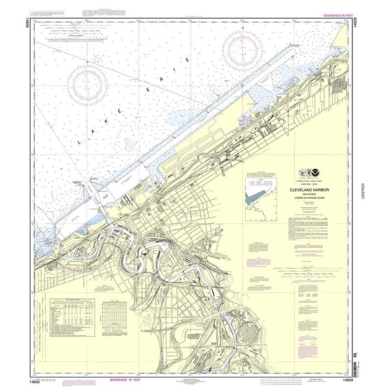 NOAA - 14839 - Cleveland Harbor, including lower Cuyahoga River