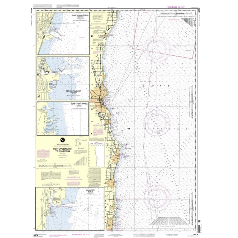 NOAA - 14904 - Port Washington to Waukegan - Kenosha Harbor - North Point Marina - Port Washington - Waukegan