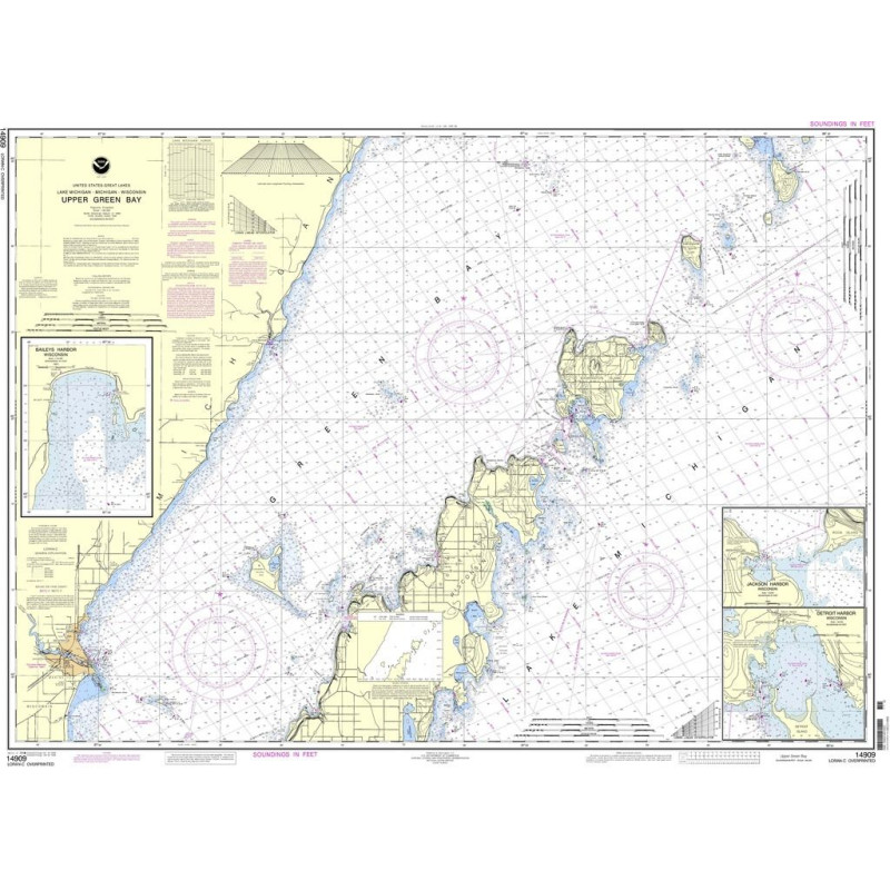 NOAA - 14909 - Upper Green Bay - Detroit Harbor - Jackson Harbor - Baileys Harbor