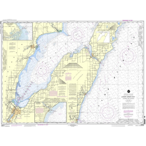 NOAA - 14910 - Lower Green Bay - Algoma and Oconto - Oconto Harbor - Algoma