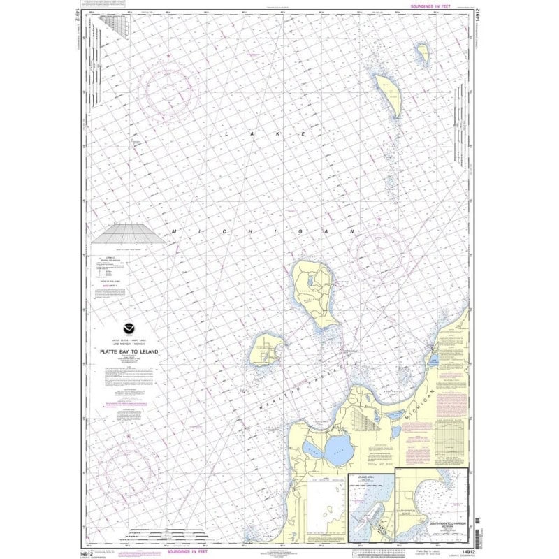 NOAA - 14912 - Platte Bay to Leland - Leland - South Manitou Harbor