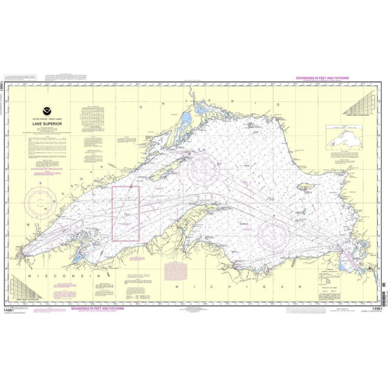 NOAA - 14961 - Lake Superior (Mercator Projection)