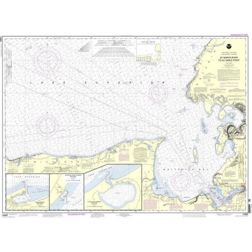NOAA - 14962 - St. Marys River to Au Sable Point - Whitefish Point Harbor - Little Lake Harbor - Grand Marais NOAA - 14962 - St. Marys River to Au Sable Point - Whitefish Point Harbor - Little Lake Harbor - Grand Marais