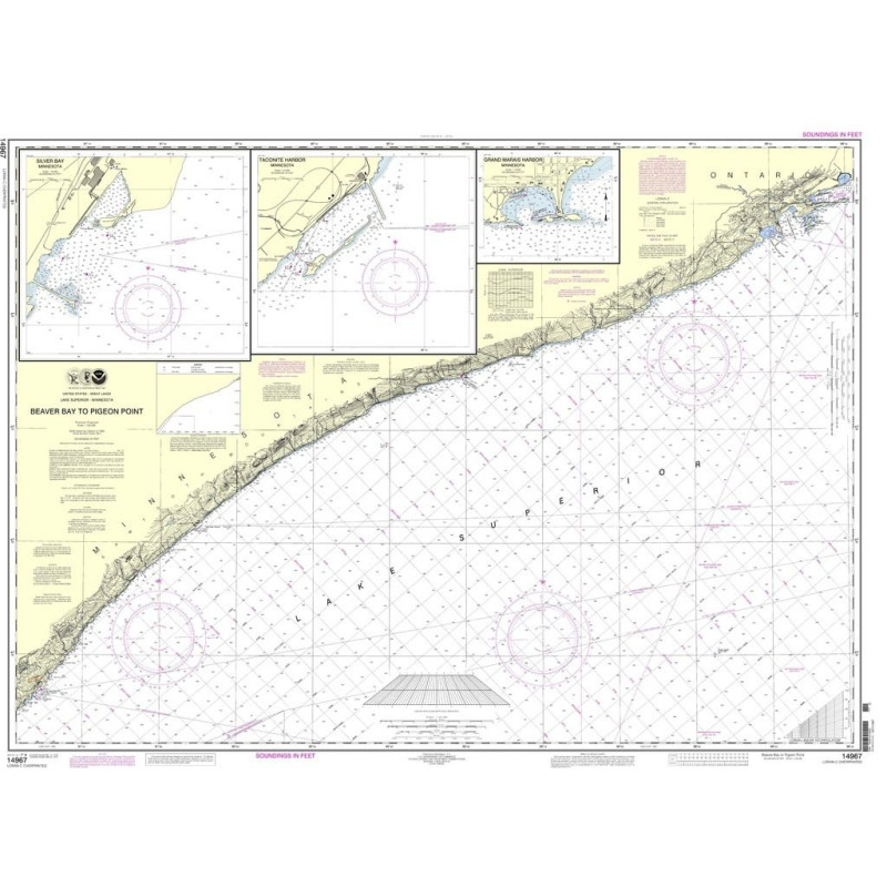 NOAA - 14967 - Beaver Bay to Pigeon Point - Silver Bay - Taconite Harbor - Grand Marais Harbor