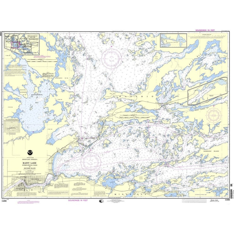 NOAA - 14998 - Rainy Lake - International Falls to Dryweed Island