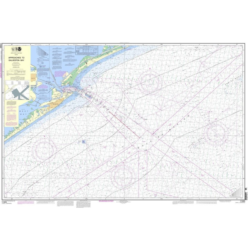 NOAA - 11323 - Approaches to Galveston Bay