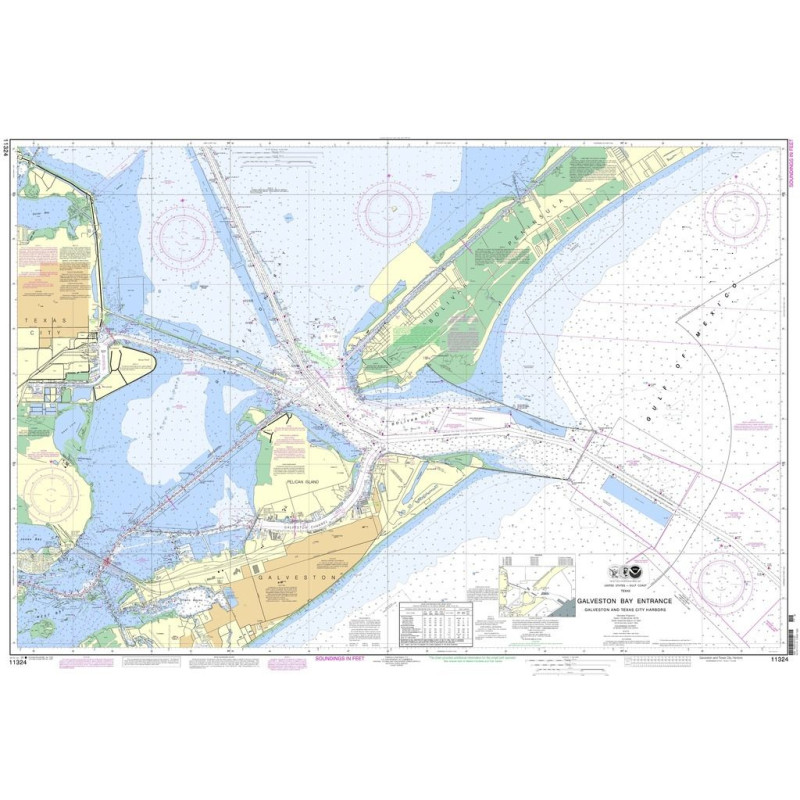 NOAA - 11324 - Galveston Bay Entrance - Galveston and Texas City Harbors