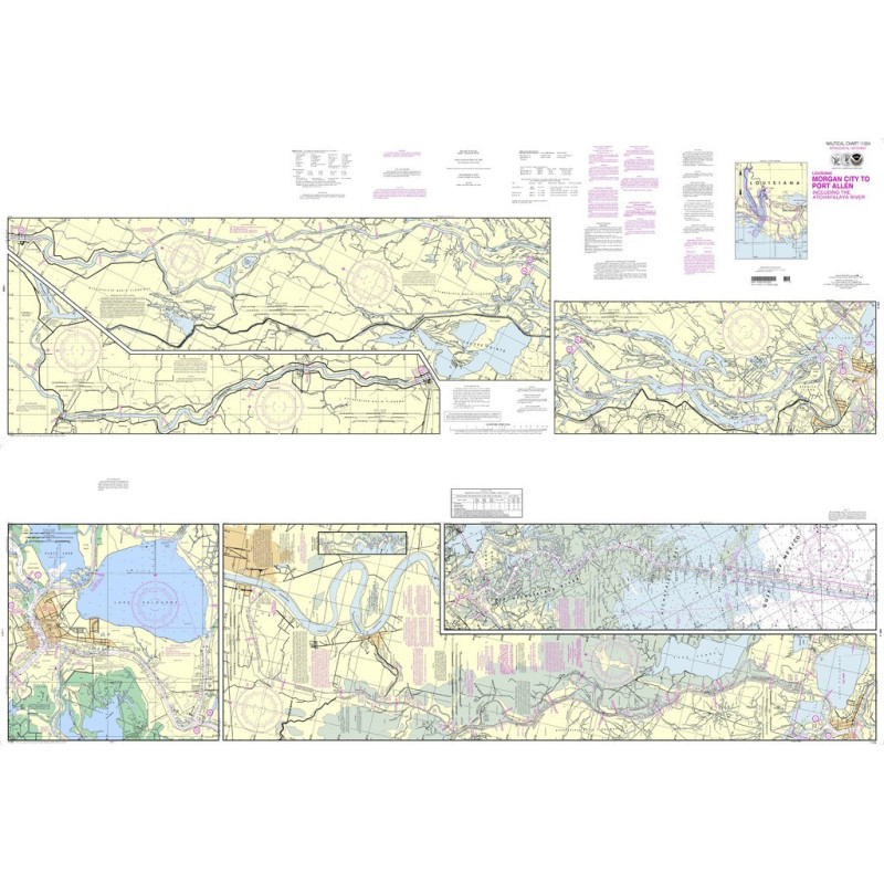 NOAA - 11354PF - Intracoastal Waterway - Morgan City to Port Allen, including the Atchafalaya River