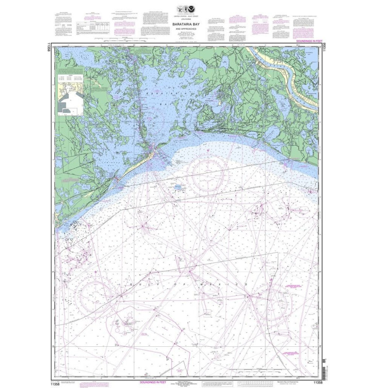 NOAA - 11358 - Barataria Bay and Approaches