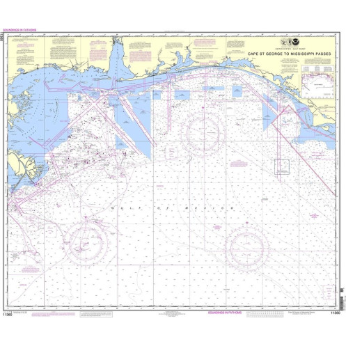 NOAA - 11360 - Cape St. George to Mississippi Passes