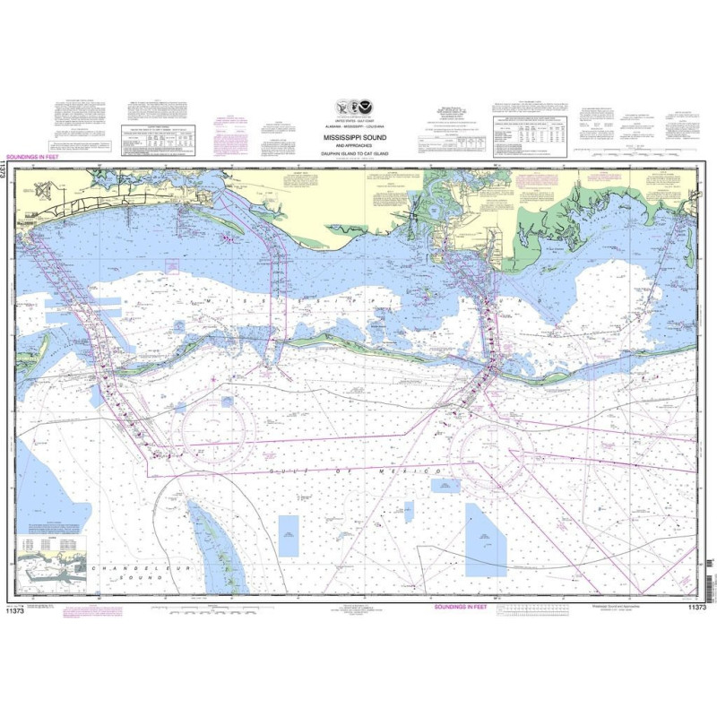 NOAA - 11373 - Mississippi Sound and Approaches Dauphin Island to Cat Island