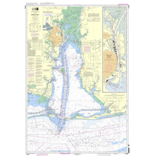 NOAA - 11376 - Mobile Bay - Mobile Ship Channel-Northern End