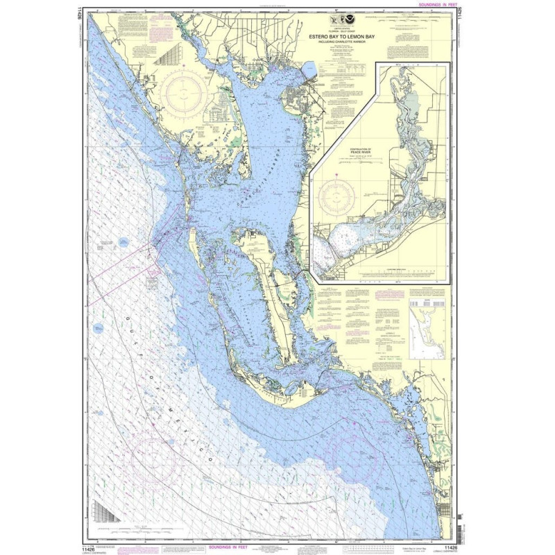 NOAA - 11426 - Estero Bay to Lemon Bay, including Charlotte Harbor - Continuation of Peace River