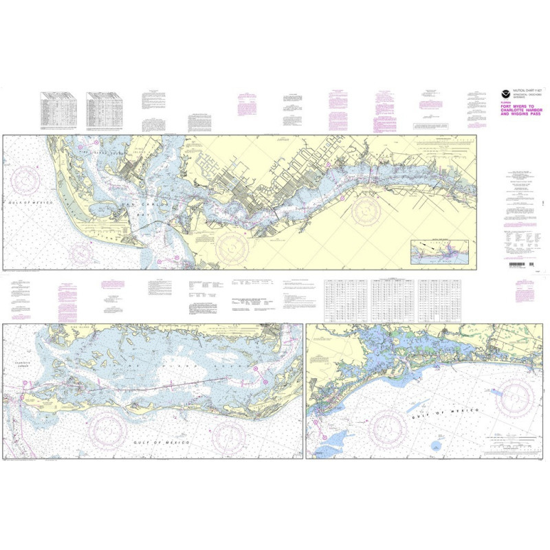 NOAA - 11427PF - Intracoastal Waterway Fort Myers to Charlotte Harbor and Wiggins Pass