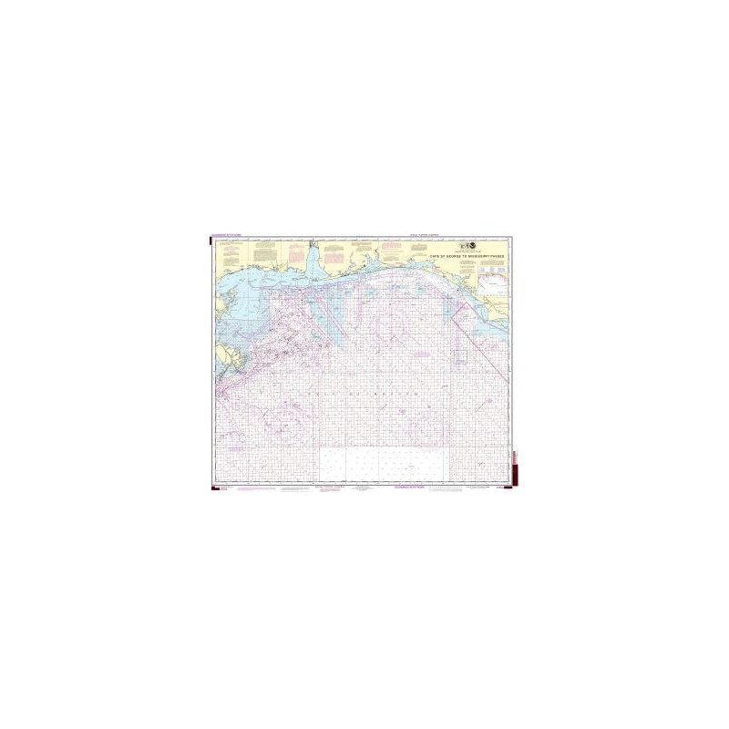 NOAA - 1115A - Cape St. George au Mississippi Passes (pétrole et gaz zones Leasing)