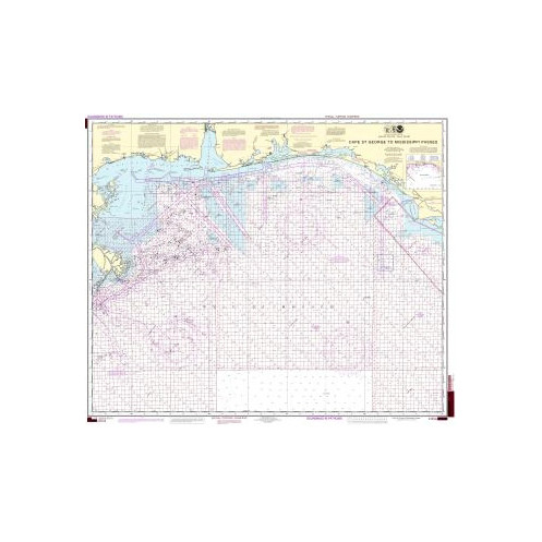 NOAA - 1115A - Cape St. George au Mississippi Passes (pétrole et gaz zones Leasing)