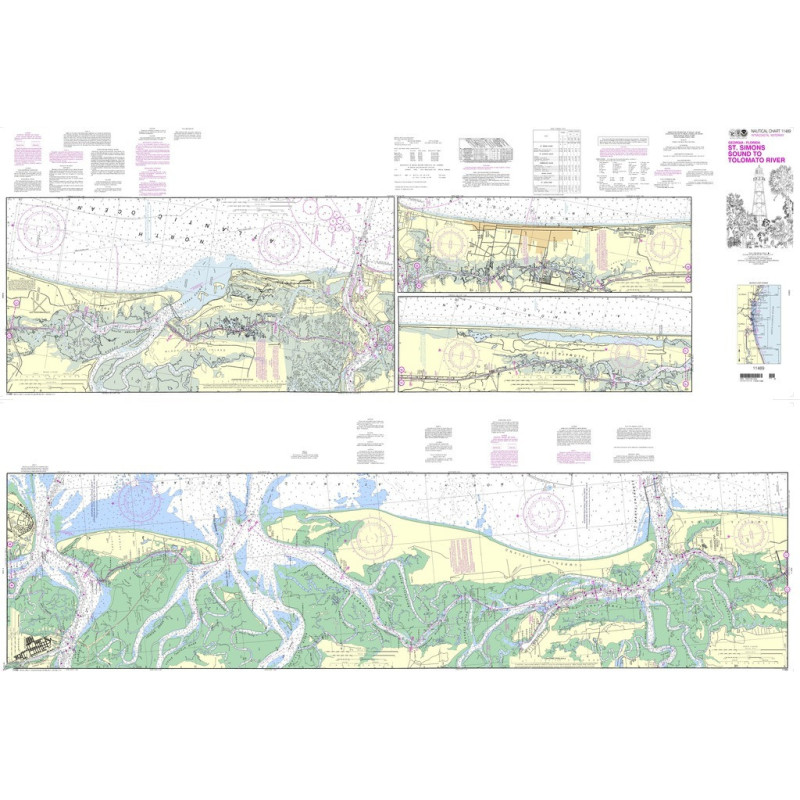 NOAA - 11489PF - Intracoastal Waterway - St. Simons Sound to Tolomato River