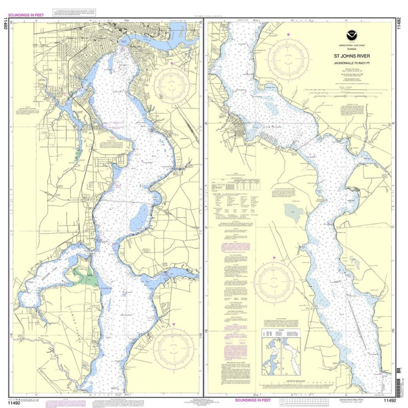 NOAA - 11492 - St. Johns River - Jacksonville to Racy Point