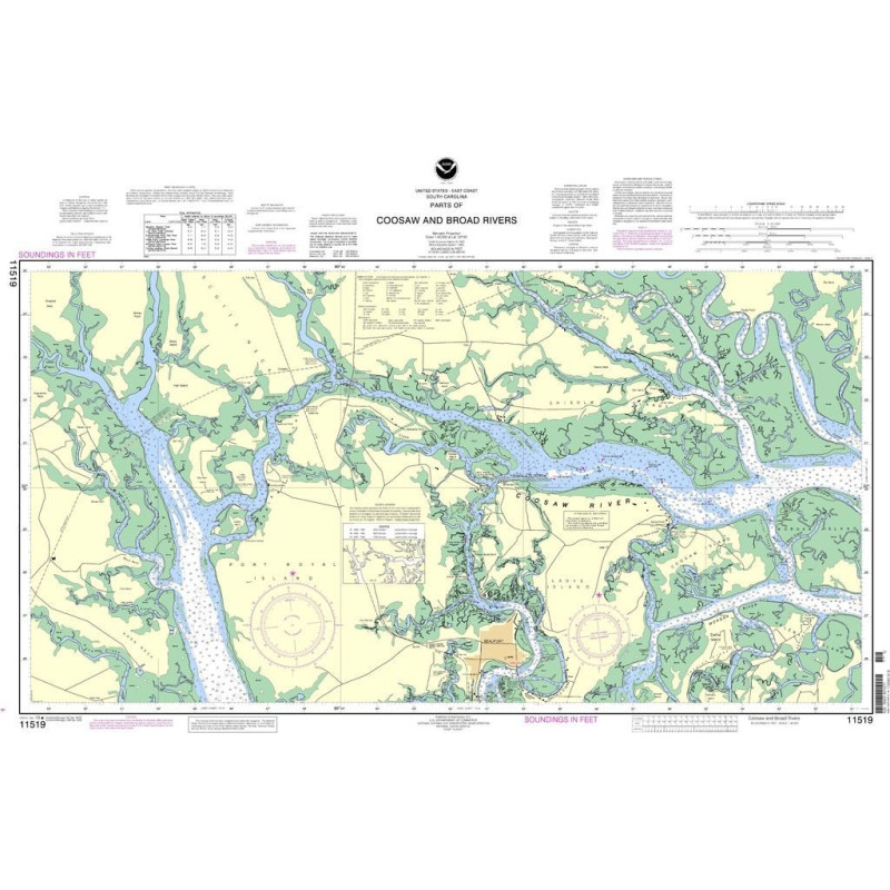 NOAA - 11519 - Parts of Coosaw and Broad Rivers