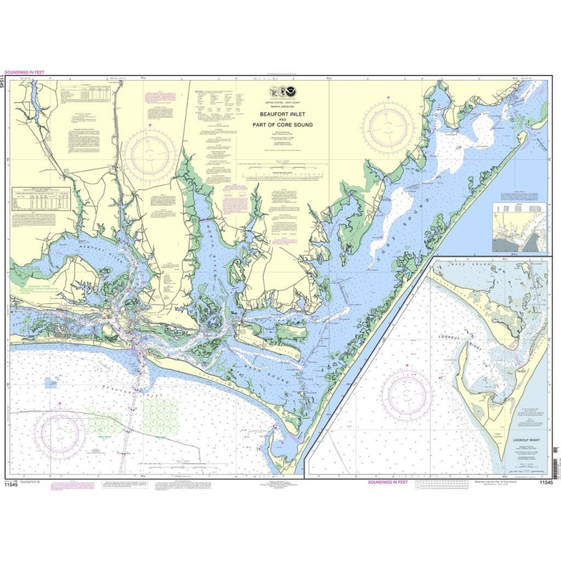 NOAA - 11545 - Beaufort lnlet and Part of Core Sound - Lookout Bight